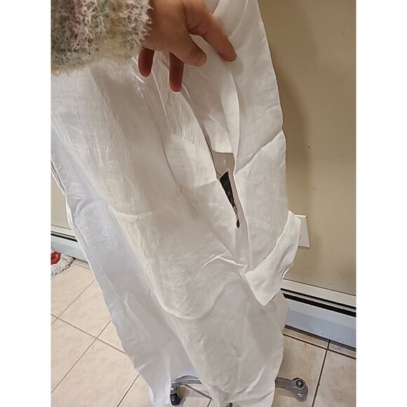 Paper White Flowing Ease Pullover Long Tunic by Nic+Zoe New Size 3x Linen - Picture 5 of 10
